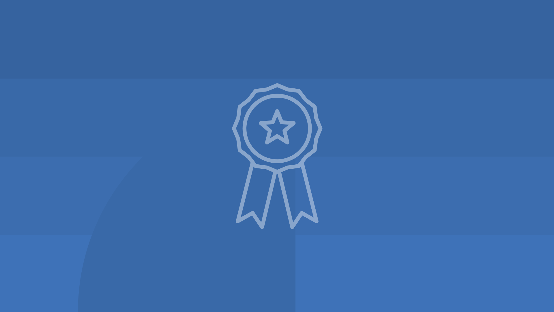 Award Ribbon icon with a dark blue geometric background